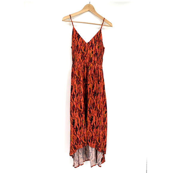 Evereve Dresses & Skirts - EVEREVE NWT Peyton Jensen Teddi Red Orange Abtract Maxi Dress // XS